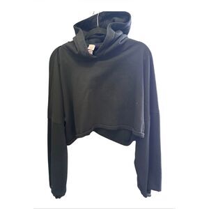Savage Fenty Black Cropped Hoodie